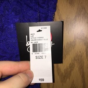 Cobalt Blue Lace By x By Homecoming Dress